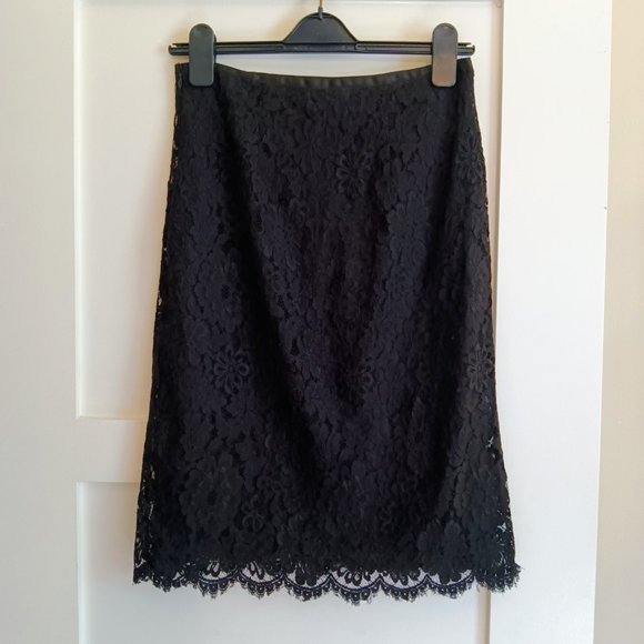 Brooks Brothers Y2K Signature Black Lace Skirt Beautiful and Classic - Picture 2 of 4